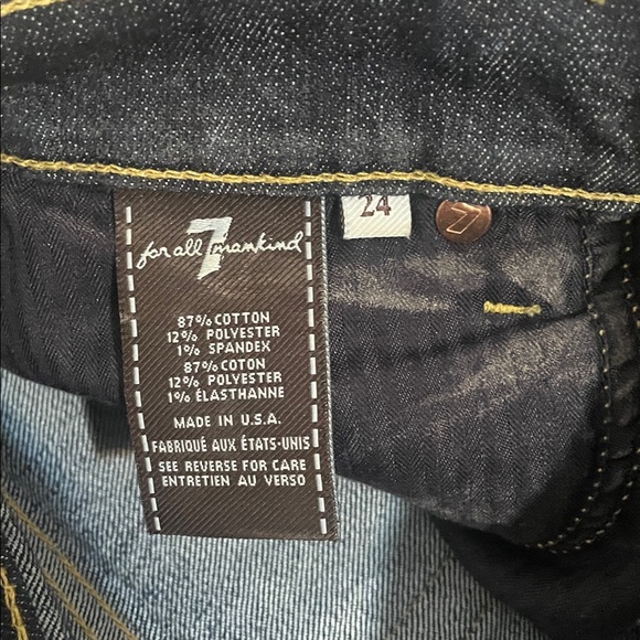 7 For All Mankind Indigo Denim Shorts - Picture 2 of 3